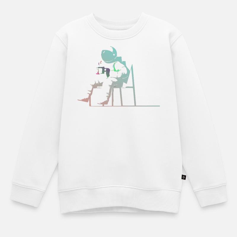 Astronaut - Kinder Premium Organic Sweatshirt - Weiß