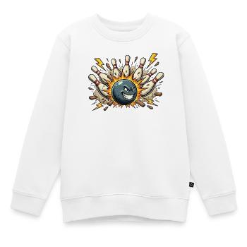 Bowling Club - Sweat Premium enfant bio - blanc - Devant - AI Model Kid Male (0cm)
