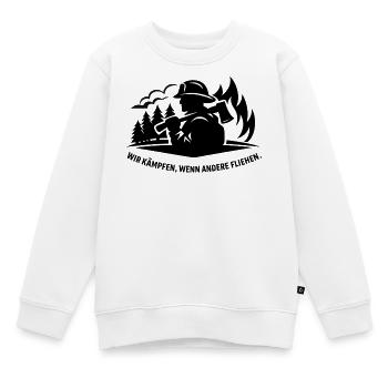 Incendie de forêt - Sweat Premium enfant bio - blanc - Devant - AI Model Kid Male (0cm)