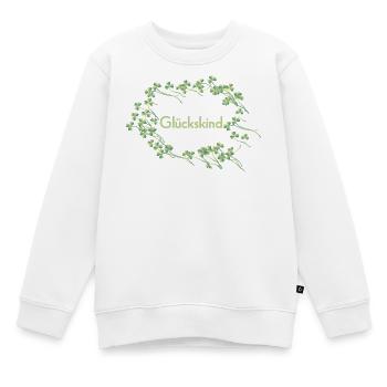 Enfant chanceux - Sweat Premium enfant bio - blanc - Devant - AI Model Kid Male (0cm)