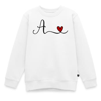 A - Sweat Premium enfant bio - blanc - Devant - AI Model Kid Male (0cm)