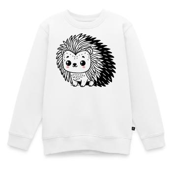 Süßer Igel im Cartoon-Stil - Kinder Premium Organic Sweatshirt - Weiß - Vorne - AI Model Kid Male (0cm)
