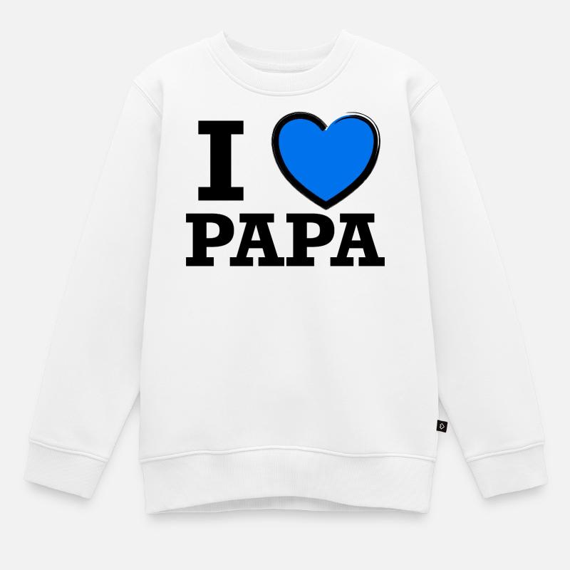 J’adore Papa - Sweat Premium enfant bio - blanc