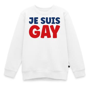 Ich bin schwul - Kinder Premium Organic Sweatshirt - Weiß - Vorne - AI Model Kid Male (0cm)