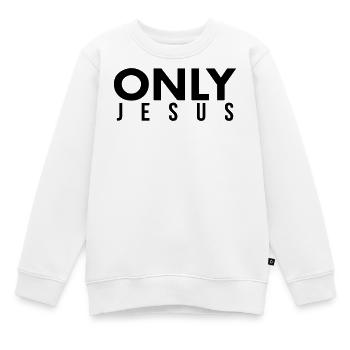Seulement Jésus - Sweat Premium enfant bio - blanc - Devant - AI Model Kid Male (0cm)
