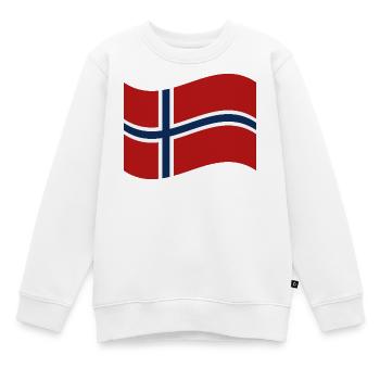 Norwegische Flagge - Kinder Premium Organic Sweatshirt - Weiß - Vorne - AI Model Kid Male (0cm)