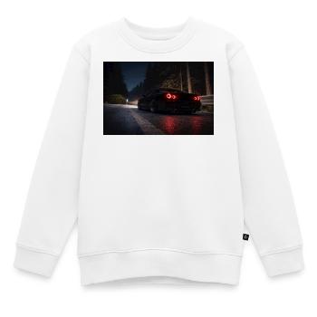 Nachtsportwagen auf der Straße - Kinder Premium Organic Sweatshirt - Weiß - Vorne - AI Model Kid Male (0cm)