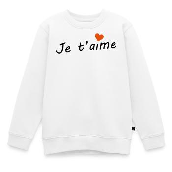 Je t'aime  - Sweat Premium enfant bio - blanc - Devant - AI Model Kid Male (0cm)