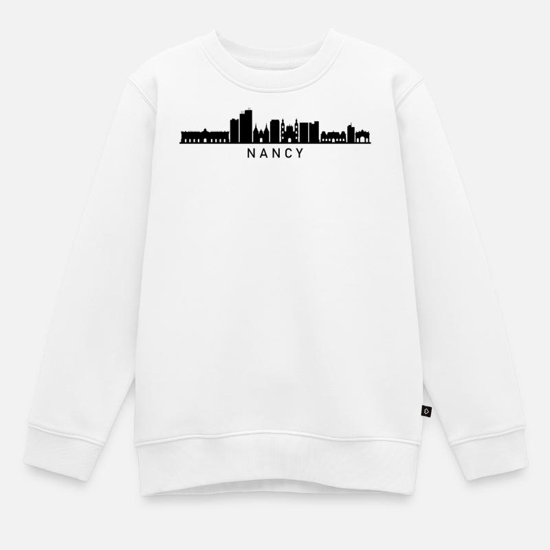 Skyline Nancy - Sweat Premium enfant bio - blanc