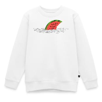Melonenflosse – Süßer Hai im Anmarsch - Kinder Premium Organic Sweatshirt - Weiß - Vorne - AI Model Kid Male (0cm)