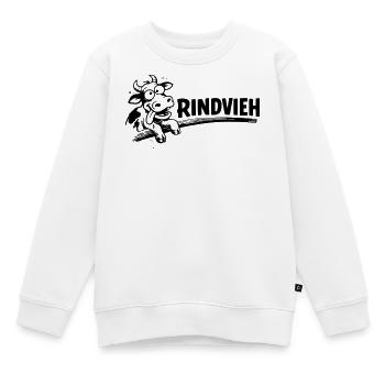 Rindvieh - Kinder Premium Organic Sweatshirt - Weiß - Vorne - AI Model Kid Male (0cm)