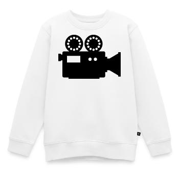 Caméra de cinéma - Sweat Premium enfant bio - blanc - Devant - AI Model Kid Male (0cm)