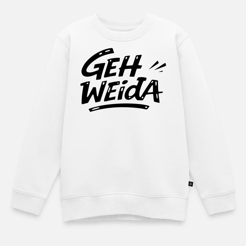 Geh weida - Kinder Premium Organic Sweatshirt - Weiß