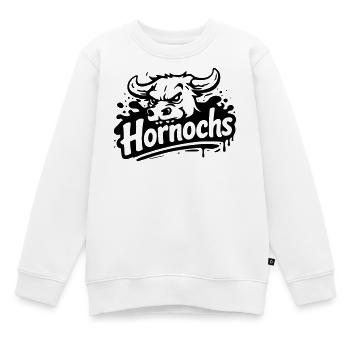 Hornochs - Kinder Premium Organic Sweatshirt - Weiß - Vorne - AI Model Kid Male (0cm)