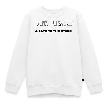 Hieroglyphen Ein Tor zu den Sternen - Kinder Premium Organic Sweatshirt - Weiß - Vorne - AI Model Kid Male (0cm)