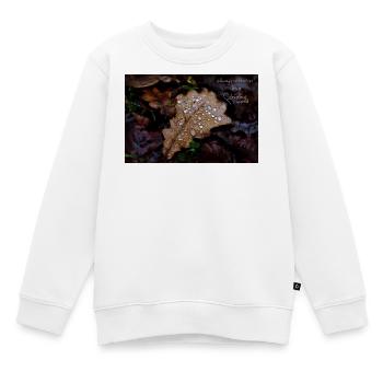 fabiolous world Herbstblatt - Kinder Premium Organic Sweatshirt - Weiß - Vorne - AI Model Kid Male (0cm)