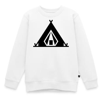Icône de camping en plein air - Sweat Premium enfant bio - blanc - Devant - AI Model Kid Male (0cm)
