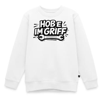 Hobe im Griff - Kinder Premium Organic Sweatshirt - Weiß - Vorne - AI Model Kid Male (0cm)