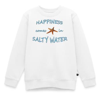 HAPPINESS - Kinder Premium Organic Sweatshirt - Weiß - Vorne - AI Model Kid Male (0cm)