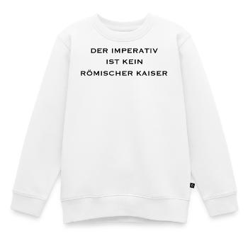 blague de grammaire - Sweat Premium enfant bio - blanc - Devant - AI Model Kid Male (0cm)