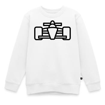 voiture de course - Sweat Premium enfant bio - blanc - Devant - AI Model Kid Male (0cm)