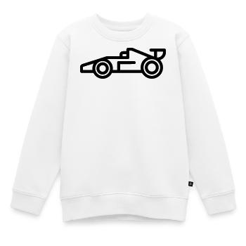 voiture de course - Sweat Premium enfant bio - blanc - Devant - AI Model Kid Male (0cm)