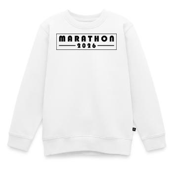 Marathon 2026 - Kinder Premium Organic Sweatshirt - Weiß - Vorne - AI Model Kid Male (0cm)