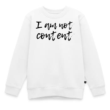 Je ne suis pas content - Script manuscrit émotionnel - Sweat Premium enfant bio - blanc - Devant - AI Model Kid Male (0cm)