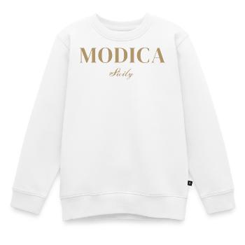 Modica, Sizilien - Kinder Premium Organic Sweatshirt - Weiß - Vorne - AI Model Kid Male (0cm)