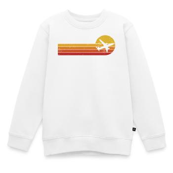 Pilote d’avion Aviateur aérien aérien rétro - Sweat Premium enfant bio - blanc - Devant - AI Model Kid Male (0cm)