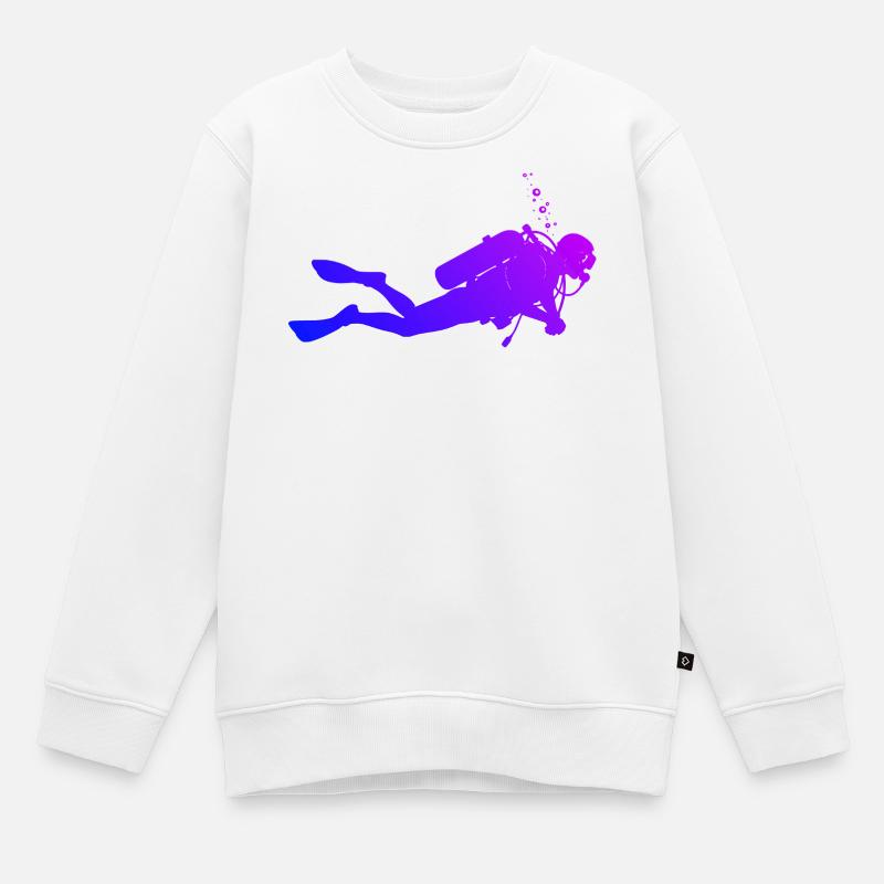 Conception de plongée à puissance - Sweat Premium enfant bio - blanc