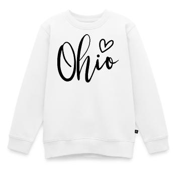 Ohio Heart Women’s Love Ohio - Sweat Premium enfant bio - blanc - Devant - AI Model Kid Male (0cm)