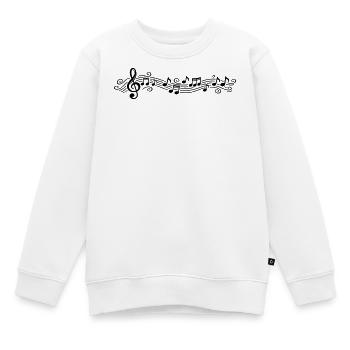 Musiknoten Melodie Notenschlüssel - Kinder Premium Organic Sweatshirt - Weiß - Vorne - AI Model Kid Male (0cm)