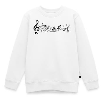 Musiknoten Melodie Notenschlüssel - Kinder Premium Organic Sweatshirt - Weiß - Vorne - AI Model Kid Male (0cm)
