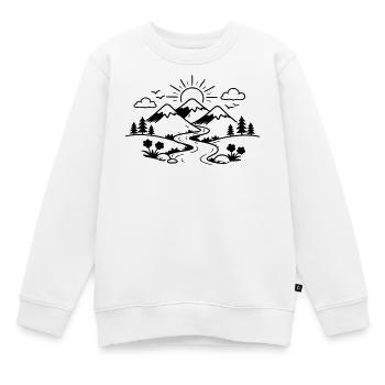 Paysage montagneux - Sweat Premium enfant bio - blanc - Devant - AI Model Kid Male (0cm)