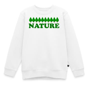 NATURE - Kinder Premium Organic Sweatshirt - Weiß - Vorne - AI Model Kid Male (0cm)