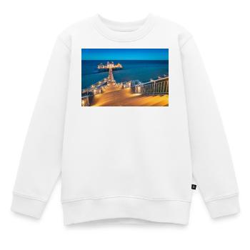 Seebrücke in Sellin auf Insel Rügen - Kinder Premium Organic Sweatshirt - Weiß - Vorne - AI Model Kid Male (0cm)