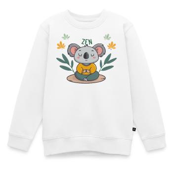 Koala-Zen-Meditation - Kinder Premium Organic Sweatshirt - Weiß - Vorne - AI Model Kid Male (0cm)