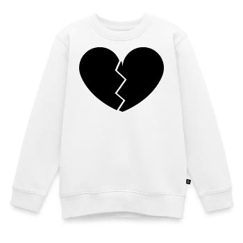Le cœur brisé - Sweat Premium enfant bio - blanc - Devant - AI Model Kid Male (0cm)