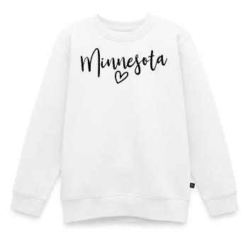 Minnesota Heart Women's Love Minnesota - Kinder Premium Organic Sweatshirt - Weiß - Vorne - AI Model Kid Male (0cm)