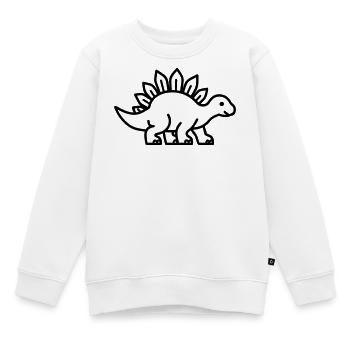 Stegosaurus - Kinder Premium Organic Sweatshirt - Weiß - Vorne - AI Model Kid Male (0cm)