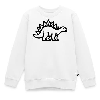 Stegosaurus - Kinder Premium Organic Sweatshirt - Weiß - Vorne - AI Model Kid Male (0cm)