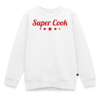 Super cook - Kids Premium Organic Sweatshirt - white - Front - AI Model Kid Male (0cm)