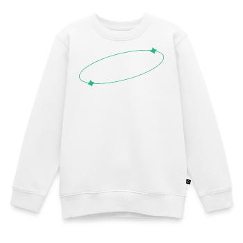 Anneau elliptique en étoile - Sweat Premium enfant bio - blanc - Devant - AI Model Kid Male (0cm)
