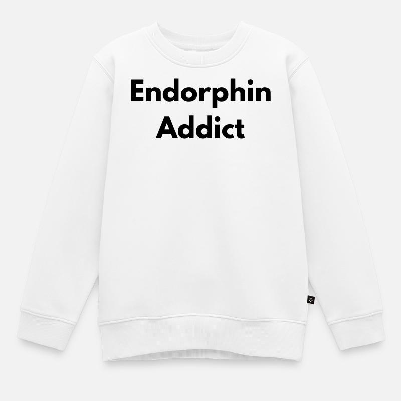 Endorphin addict - Sweat Premium enfant bio - blanc
