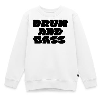 Logo Drum and Bass Audace et ondulé - Sweat Premium enfant bio - blanc - Devant - AI Model Kid Male (0cm)