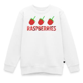 RASPBERRIES - Kinder Premium Organic Sweatshirt - Weiß - Vorne - AI Model Kid Male (0cm)
