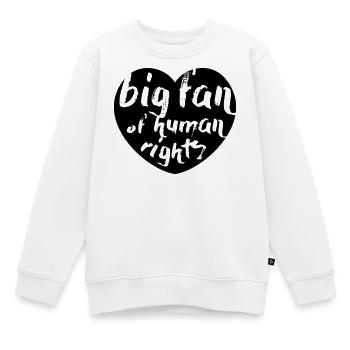 Grand fan des droits de l’homme - Sweat Premium enfant bio - blanc - Devant - AI Model Kid Male (0cm)