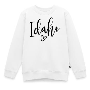 Idaho Heart Women's Love Idaho - Kinder Premium Organic Sweatshirt - Weiß - Vorne - AI Model Kid Male (0cm)