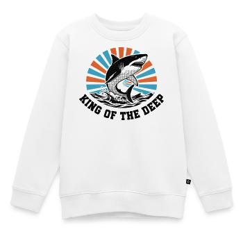 Haikönig des tiefen Ausbruchs - Kinder Premium Organic Sweatshirt - Weiß - Vorne - AI Model Kid Male (0cm)